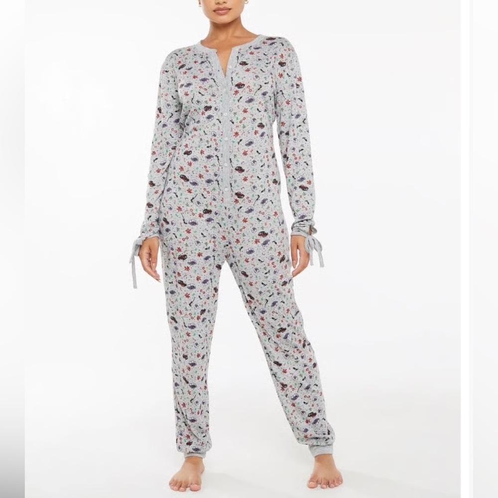 NWT Savage x Fenty Tis The Season Onesie Grey Christmas XL New
